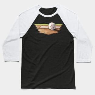 A Baseball Lies On The Field At The Base Baseball T-Shirt